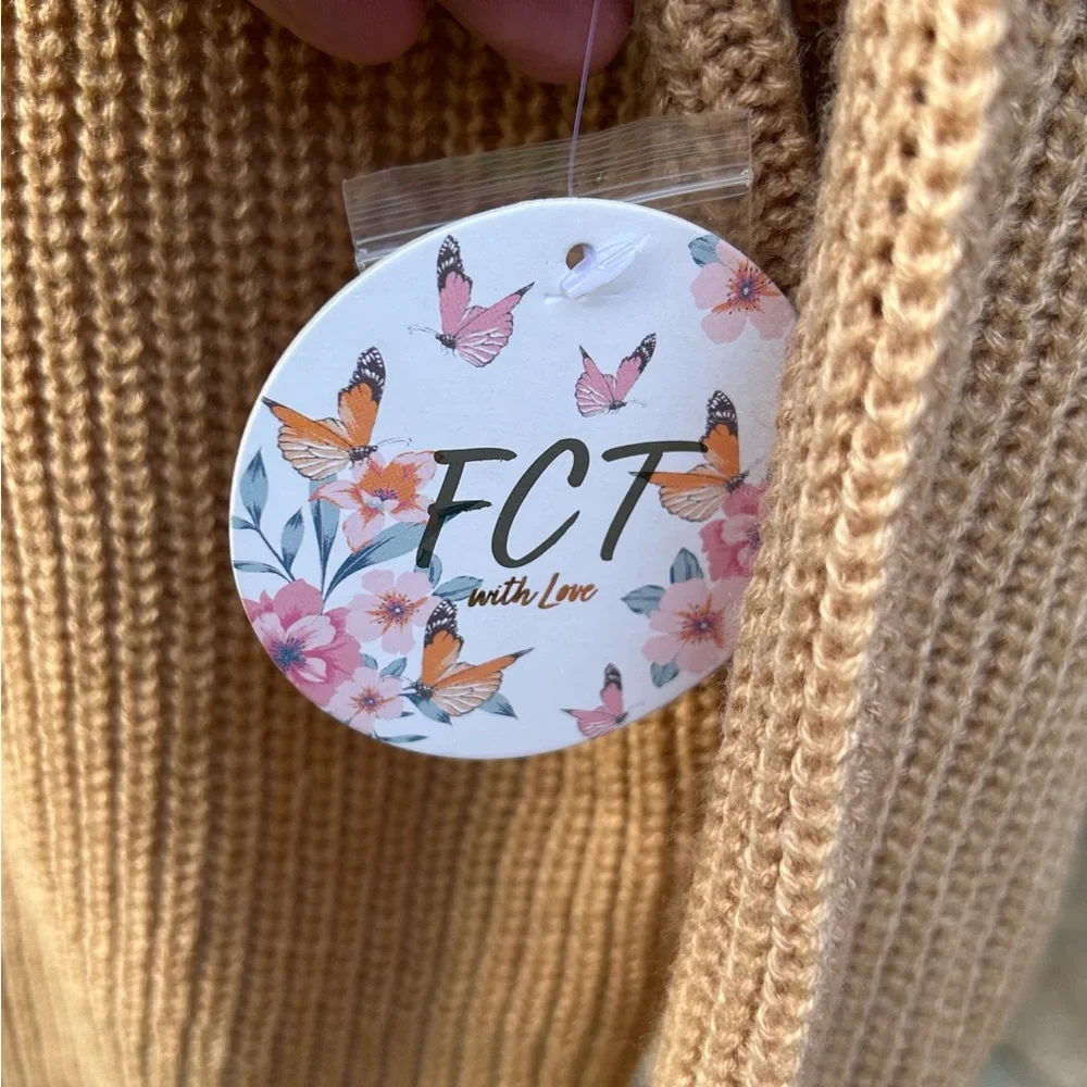 NWT-Sz S-FCT with love brand sweater. Multi-color with button detail - Picture 6 of 7